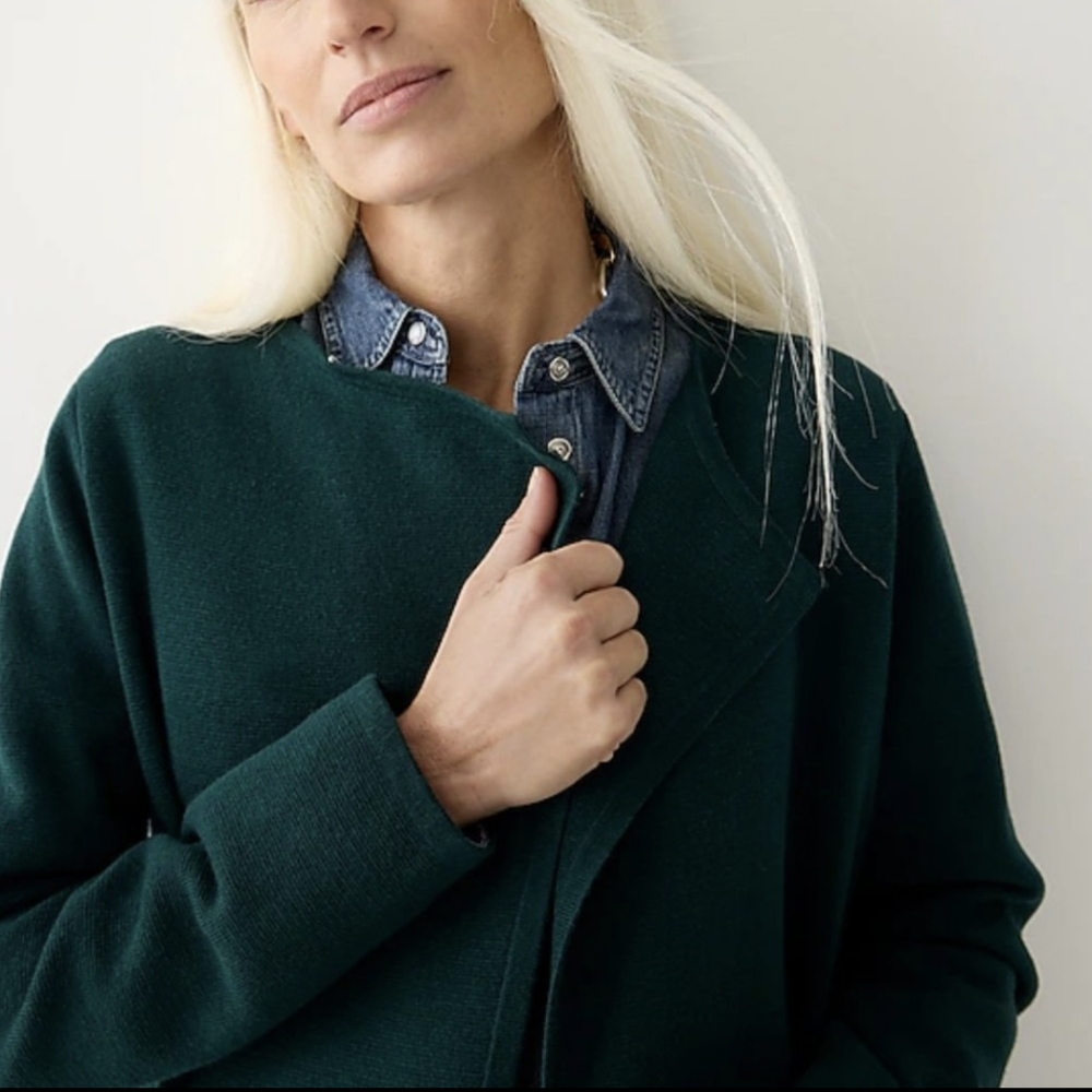 J.Crew Juliette collerless sweater blazer